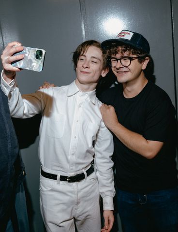 Gaten Matarazzo and Louis McCartney Andy Henderson Louis McCartney and Gaten Matarazzo.