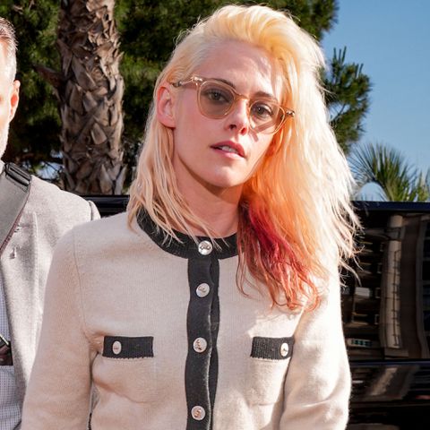 Kristen Stewart wearing sunglasses and a buttoned jacket outdoors Andrea Cremascoli/GC Kristen Stewart