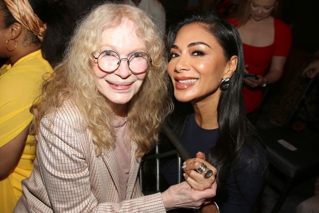 Mia Farrow and Nicole Scherzinger attend the 2025 Drama League Awards at The Ziegfeld Ballroom on May 16, Bruce Glikas/WireImage Mia Farrow and Nicole Scherzinger.