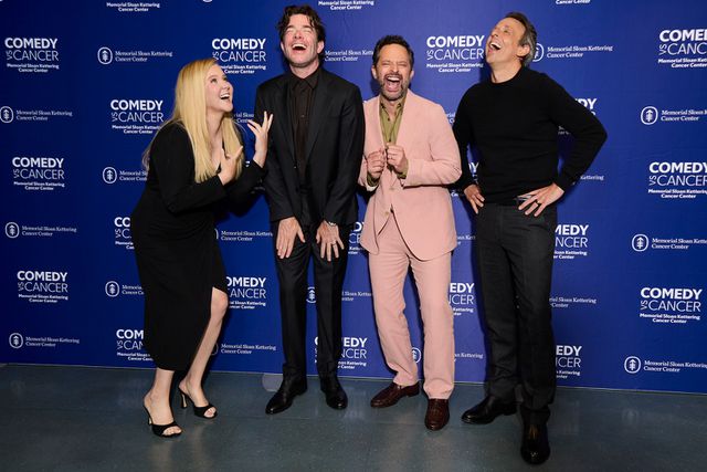 Nick Kroll, Seth Meyers, Amy Schumer, John Mulaney, and special guests hosted Comedy vs Cancer - the one-night-only event, taking Memorial Sloan Cancer Center Amy Schumer, John Mulaney, Nick Kroll and Seth Meyers.
