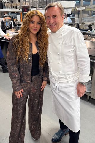 Shakira with celebrity chef Daniel Boulud The Dinex Group Shakira and Daniel Boulud