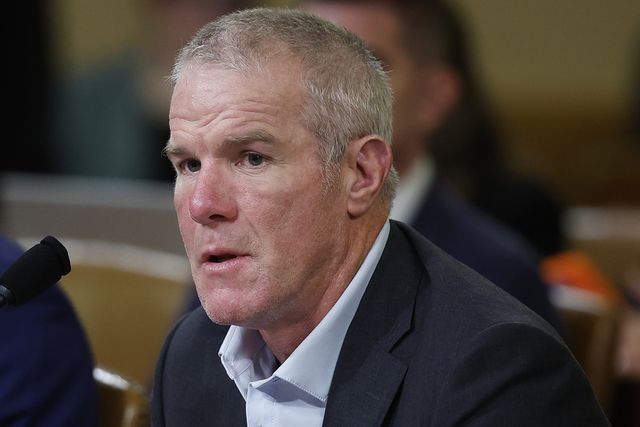 Former NFL quarterback Brett Favre testifies before the House Ways and Means Committee at the Longworth House Office Building on September 24, 2024 in Washington, DC Kevin Dietsch/Getty Brett Favre