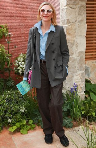 Cate Blanchett walks through the Killik & Co 'Save for a Rainy Day' Garden at Chelsea Flower Show Dave Benett/Getty Cate Blanchett.