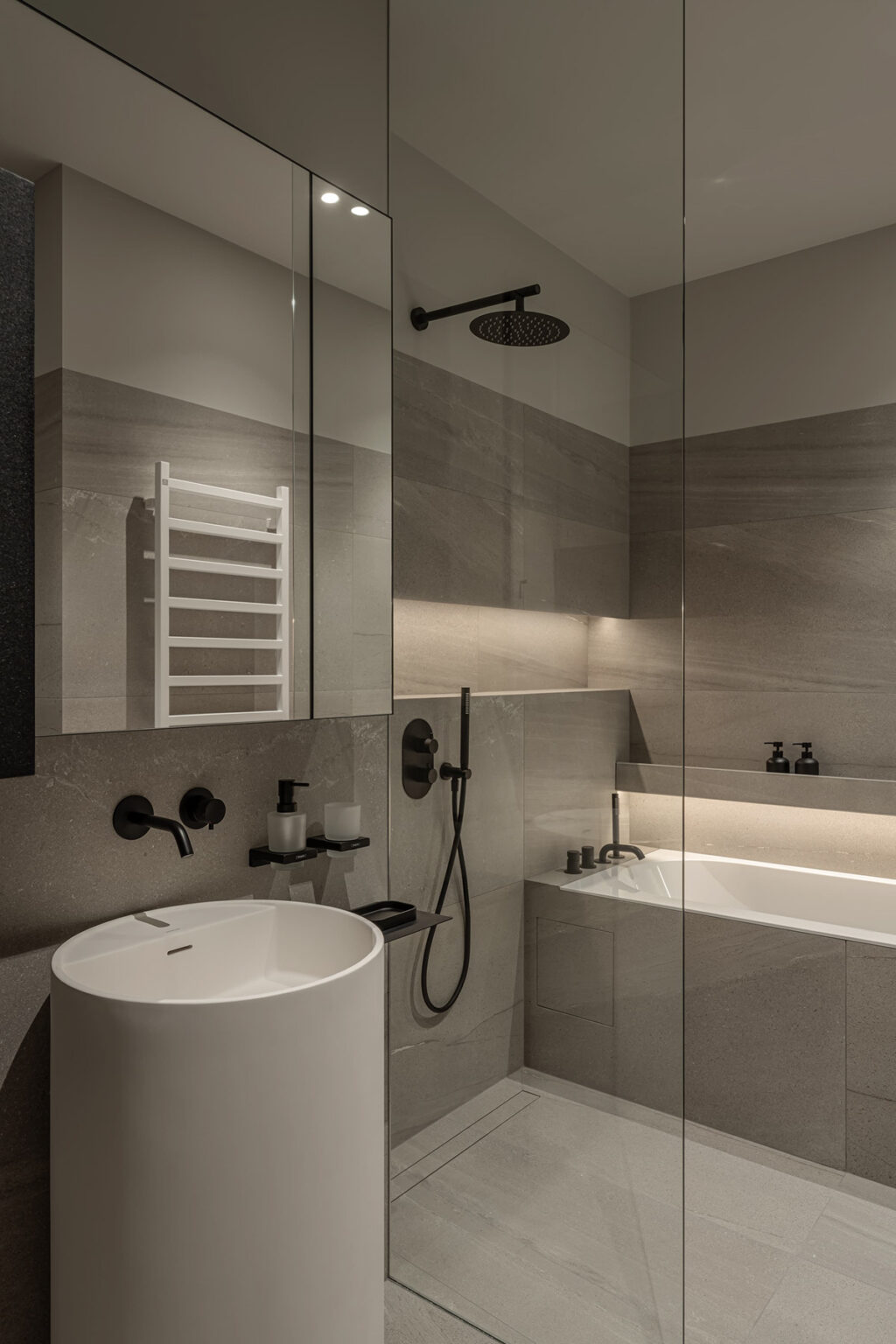 glass shower cubicle