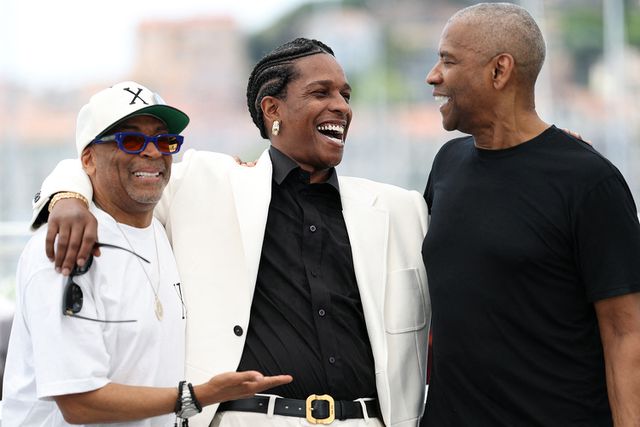 SAMEER AL-DOUMY/AFP via Getty Spike Lee, A$AP Rocky and Denzel Washington.