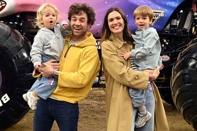 Taylor Goldsmith, Mandy Moore, and family attend Monster Jam at SoFi Stadium Jon Kopaloff/Getty Taylor Goldsmith, Mandy Moore and their two kids.