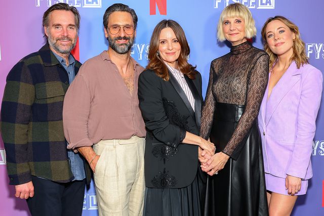 Leon Bennett/Getty Will Forte, Marco Calvani, Tina Fey, Kerri Kenney-Silver and Erika Henningsen.