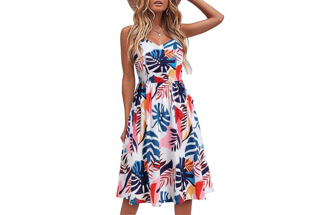 YATHON Casual Dresses for Women Sleeveless Cotton Summer Beach Dress Amazon