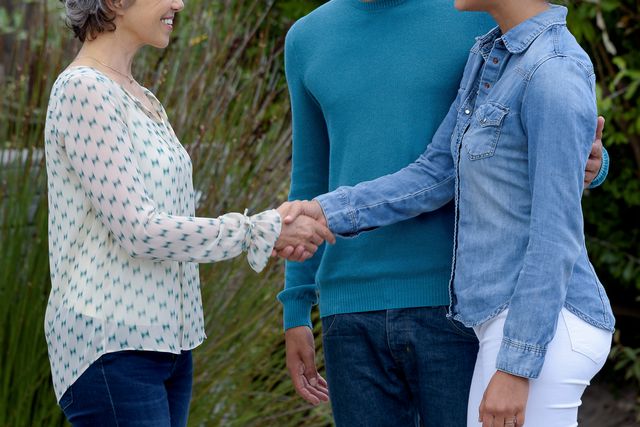 Girlfriend meets the family Getty A girlfriend meeting her boyfriend’s mom (stock image)