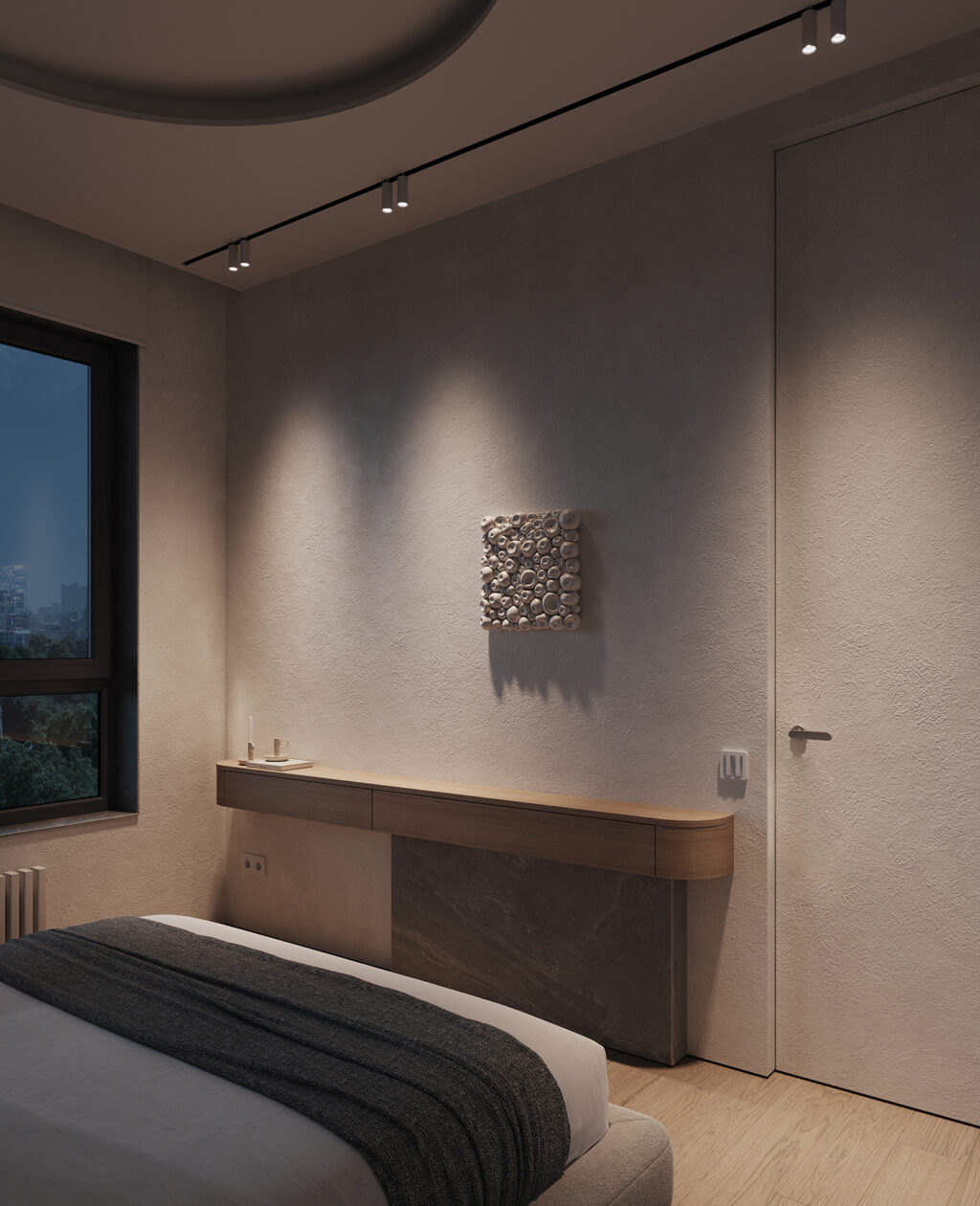 shelf in bedroom