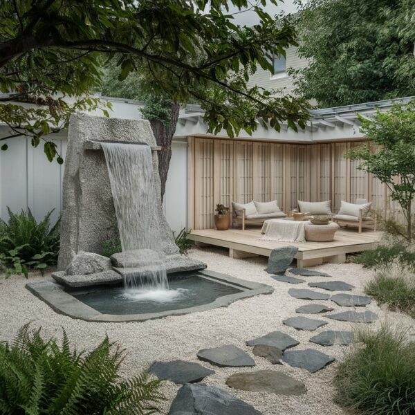water feature japandi decor