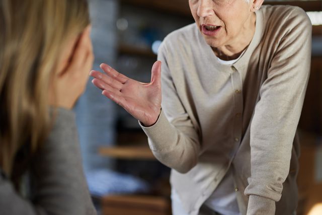 Mom confronts son's girlfriend Getty A woman confronting another woman (stock image)